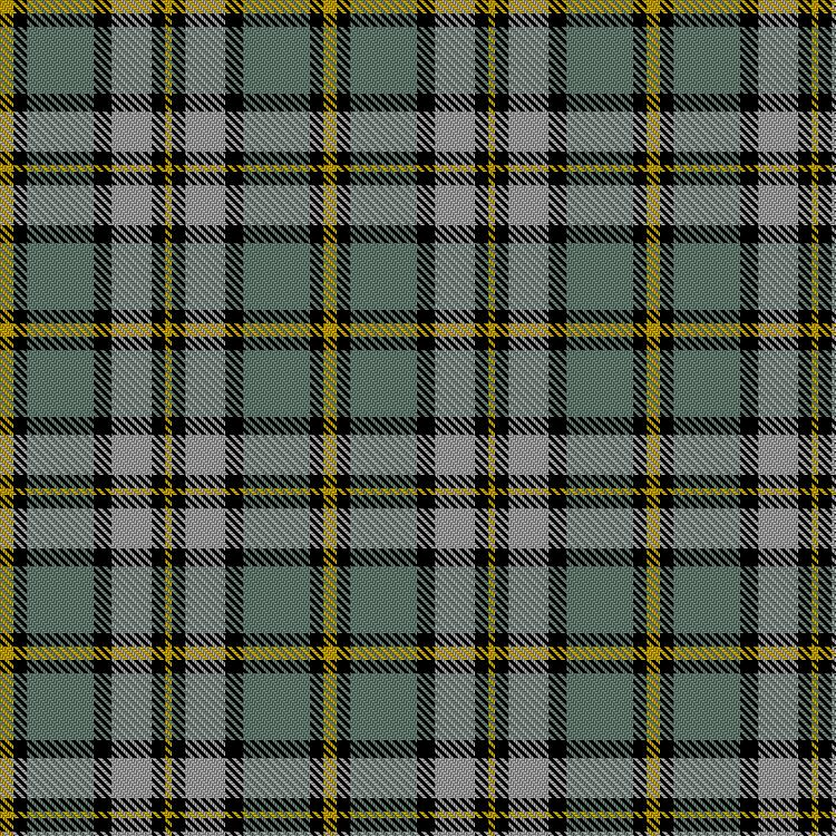 green, gray, with yellow, black and white thin stripes to make up Cape Breton Tartan